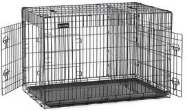 voljeras - Feandrea Metalinis dviejų durų narvas šuniui 122 x 74,5 x 80,5 cm, Juodas (Black) - 1 nuotrauka