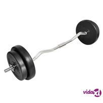 vidaXL Lenktas grifas su svoriais 30kg