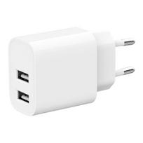 telefonu pakrovejai - CHARGER USB UNIVERSAL WHITE/2P TA-UC-2A12-01 GEMBIRD - 1 nuotrauka