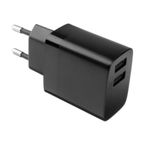 travel charger usb - Fixed | Dual USB Travel Charger 17W | FIXC17N-2U-BK - 1 nuotrauka