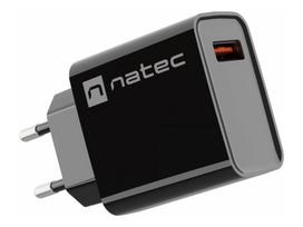 18w ikroviklis - NATEC USB Charger Ribera USB-A 18W black | NUC-2058 - 1 nuotrauka