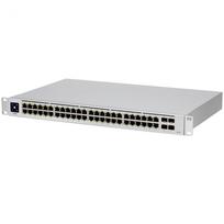 poe unifi switch - Ubiquiti USW-48-PoE, Layer 2 PoE switch, 32 x GbE PoE , 16 x GbE ports, 4 x 1G SFP ports, 195W total PoE Power, Fanless, silent cooling, ESD/EMP protection, 1.3" touchscreen LCM display, Rackmount (Kit included) | USW-48-POE-EU - 1 nuotrauka