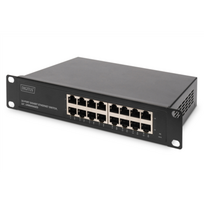 16 port gigabit switch - Digitus | 16-port Gigabit Ethernet Switch | DN-80115 | Unmanaged | Rackmountable | Power supply type Internal - 1 nuotrauka