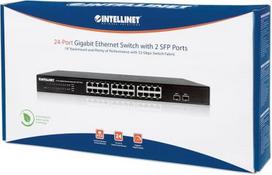 sakotuvas 10 - INTELLINET 561044 24-Port Gigabit Switch - 2 nuotrauka