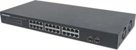 sakotuvas 10 - INTELLINET 561044 24-Port Gigabit Switch - 4 nuotrauka