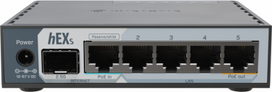 hexan - Switch|MIKROTIK|E60iUGS|PoE ports 1|18 Watts|E60IUGS - 1 nuotrauka