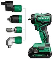 Hikoki DS18DDQ WSZ, 18V, 55Nm, 2x5,0Ah, (su keičiamomis galvutėmis)