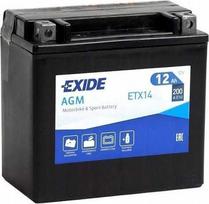 akumuliatoriai 12v 12ah - EXIDE YTX14L-BS, 12 V, 12 Ah, 200 A, AGM - 1 nuotrauka