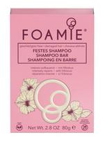 Foamie Hibiskiss kietasis šampūnas pažeistiems plaukams 80 g