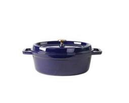 zyle ketaus emaliuoti puodai - Zyle Ovalus emaliuotas ketaus puodas ZY040BLKI, mėlynas (Blue), 7.8 l - 1 nuotrauka