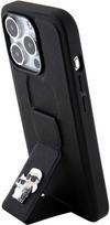 Karl Lagerfeld "Gripstand Saffiano Karl and Choupette Pins iPhone 15 Pro" Black