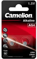 elementai lr66 - Camelion AG4/LR66/LR626/377, Alkaline Buttoncell, 2 pc(s) - 1 nuotrauka