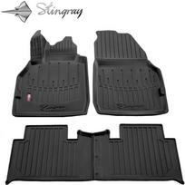 Guminiai kilimėliai Stingray RENAULT Grand Scenic 2003-2009 (Juodas - Black)