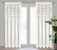 Eurofirany Aura ZKRA-03 Naktinė užuolaida, baltos, 140 cm x 270 cm