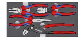 KNIPEX Plokščių replių komplektas 00 20 01 V15, 4 vnt.