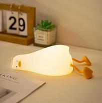 Goapa Naktinė vaikiška lempa Silikoninė Gulinti Antis (Goose)