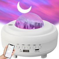 Aurora projektorius, šviestuvas su Bluetooth, baltas (White)