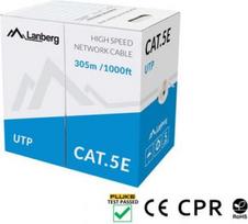 lanberg utp 305 m - LANBERG LCU5-11CU-0305-S UTP solid cable CU cat. 5e 305m gray - 2 nuotrauka