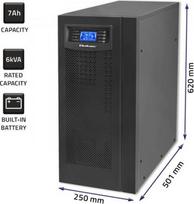 pure sine wave - QOLTEC 53982 UPS / On-line / 6kVA - 5 nuotrauka