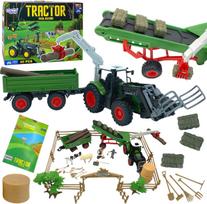 WOOPIE žemės ūkio technikos rinkinys Traktorius Mini ūkis 1:24