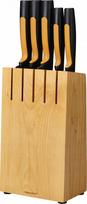 Fiskars Functional Form peilių rinkinys, 5 vnt., mediniame bloke
