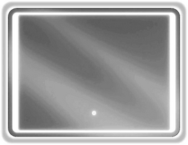 Veidrodis Mexen Zusa LED, su apšvietimu, kabinamas, 80 cm x 60 cm, skaidri (Clear)