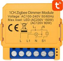 ismanusis jungiklis - Avatto ZDMS16-2 TUYA Išmanusis jungiklis ZigBee - 1 nuotrauka