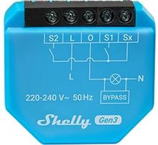 valdiklius - Shelly 1L Gen3 Wi-Fi 1 kanalo relė be nulio - 1 nuotrauka