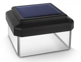 GreenBlue GB127 - Saulės LED lempa stulpui 80x80mm, juodas/skaidrus (Black/Clear)