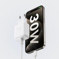 30w pakrovejas - Joyroom JR-TCF24 USB-C PD 30W Baltas (White) - 5 nuotrauka