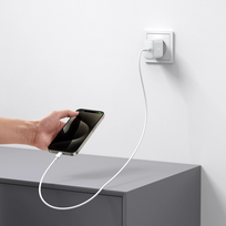 30w pakrovejas - Joyroom JR-TCF24 USB-C PD 30W Baltas (White) - 15 nuotrauka