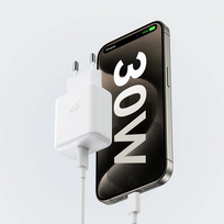 30w pakrovejas - Joyroom JR-TCF24 USB-C PD 30W Baltas (White) - 16 nuotrauka