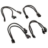Akasa PWM ventiliatoriaus skirstytuvas 4pcs Juodas (Black)