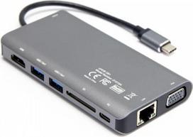 usb c 100w laidas - Unitek D1019B USB-C Hub 8W1 USB-C 3.1, PD 100W, D1019B - 4 nuotrauka