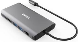 usb c 100w laidas - Unitek D1019B USB-C Hub 8W1 USB-C 3.1, PD 100W, D1019B - 5 nuotrauka
