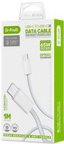 hdmi kabelis baltas - D-Fruit cable USB-C - USB-C 1m, white (DF901C) | 50471 - 1 nuotrauka