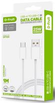 D-Fruit cable USB-A - USB-C 1m, white (DF105) | 50480