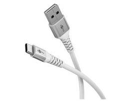 Goobay USB-C to USB-A Supersoft Textile Cable with Metal Plugs | 74531