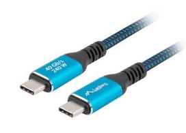 Lanberg USB-C M/M 4.0 CABLE 240W 8K 60HZ | CA-CMCM-45CU-0015-BK