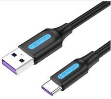 5a usb c laidas - CABLE USB-C TO USB2.0/2M BLACK CORBH VENTION - 1 nuotrauka