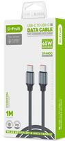 D-Fruit cable USB-C - USB-C 1m, grey (DF440C) | 50474