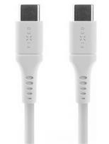 usb c laidas 60w - Fixed | Liquid Silicone Cable, 60W | FIXDLS-CC12-WH | White - 1 nuotrauka