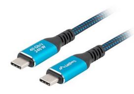usb c i usb c 2m - Lanberg USB-C M/M 4.0 CABLE 240W 8K 60HZ | CA-CMCM-45CU-0020-BK - 1 nuotrauka