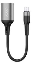 XO adapter USB - microUSB OTG, black (NB201) | 6920680824564