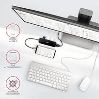 usb c 100w laidas - Axagon Multi port USB 3.2 Gen 1 hub. HDMI, four USB-A outputs and Power Delivery. Kabel USB-C 20cm. | HMC-6H4A - 2 nuotrauka