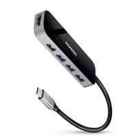 usb c 100w laidas - Axagon Multi port USB 3.2 Gen 1 hub. HDMI, four USB-A outputs and Power Delivery. Kabel USB-C 20cm. | HMC-6H4A - 6 nuotrauka