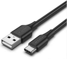 usb type c laidas - CABLE USB-C TO USB2.0/0.25M BLACK CTHBC VENTION - 1 nuotrauka