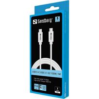 usb c kabelis - SANDBERG USB-C>C USB 3.1 G2 100W 1M | 136-53 - 1 nuotrauka