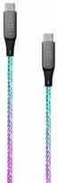 usb c laidas 60w - Fixed | Glowing Charging Cable USB-C/USB-C, PD support, Rainbow | FIXDLED-CC-RA - 1 nuotrauka