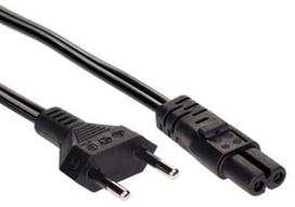 c7 kabelis - Akyga Power Cable Euro plug / IEC C7 Black 3m - 1 nuotrauka